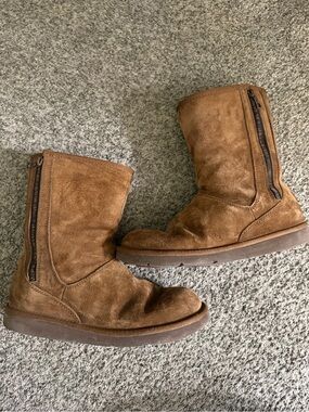 Brown zipper Uggs